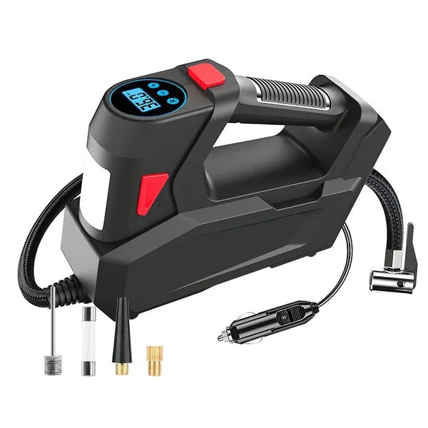 PocketPump™ 120PSI Digital Air Compressor with LED Display ; Portable tire inflator with digital display.