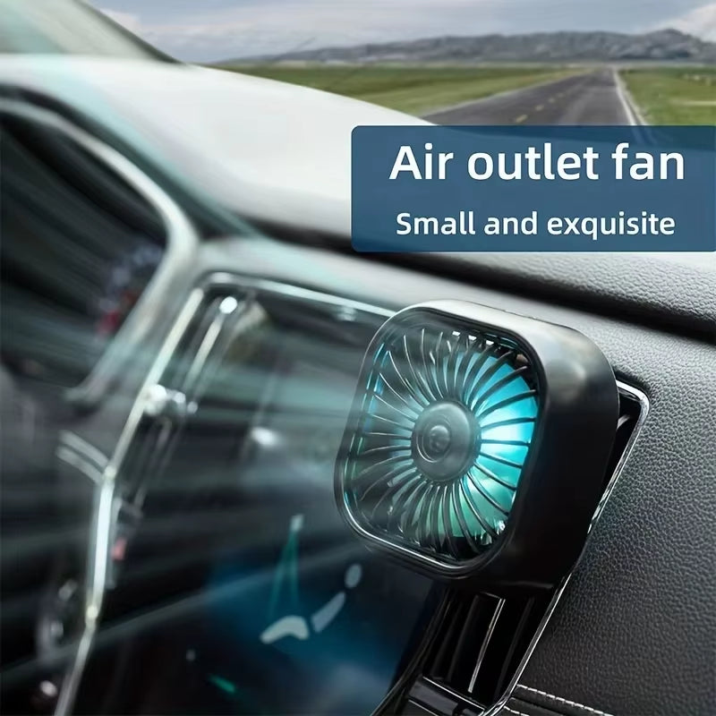 AeroCool™ Mini Car Vent Fan  High-Speed Cooling • Ultra Quiet • USB Powered